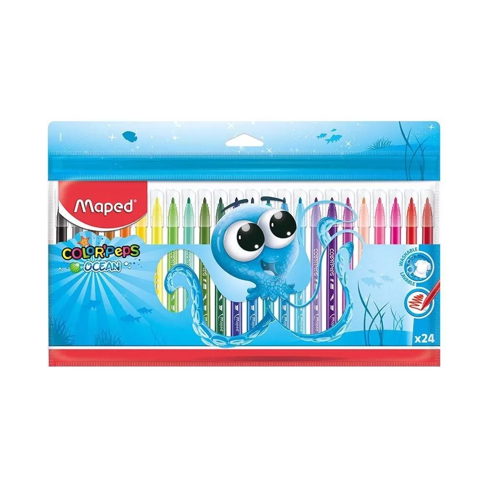 CANETA HIDROGRAFICA COLORPEPS OCEAN POLVO 24 CORES
