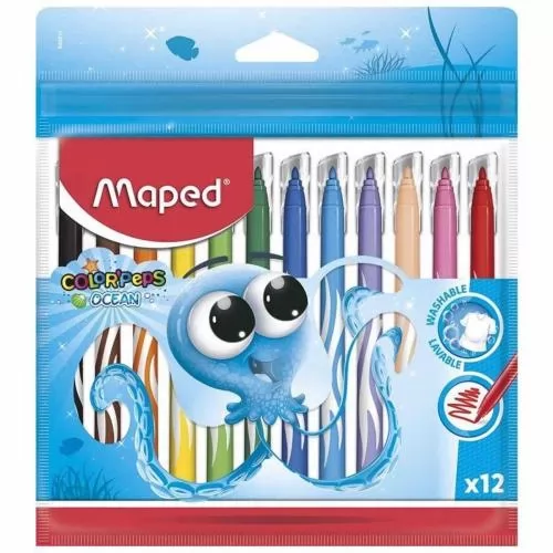 CANETA HIDROGRAFICA COLORPEPS OCEAN POLVO 12 CORES