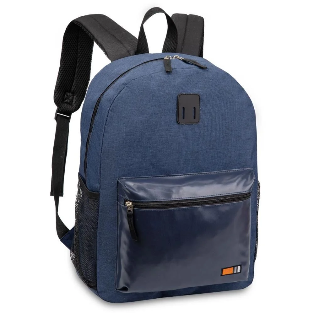 MOCHILA DE COSTAS COM BOLSO EM COURINO REF MF24009 CORES SORTIDAS - CLIO