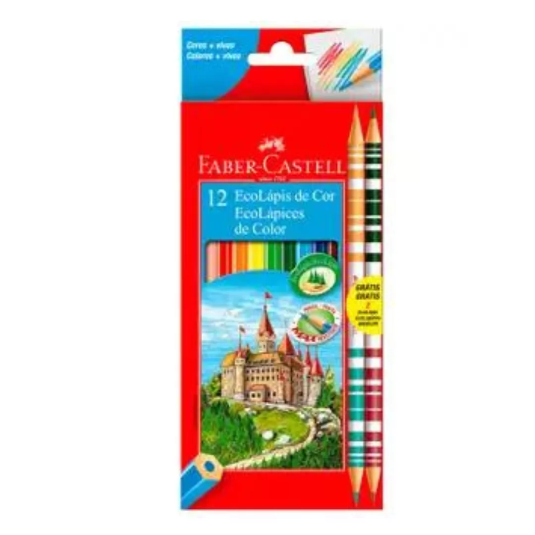 LAPIS COR ECOLÁPIS 10+2 LAPIS BICOLOR - FABER CASTELL