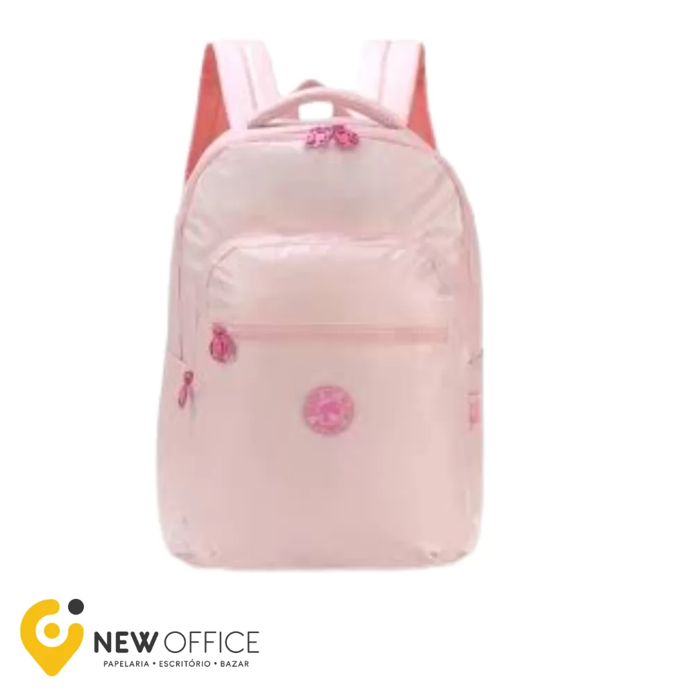 MOCHILA LAPTOP DE COSTAS BARBIE METALIZADA ROSE - LUXCEL
