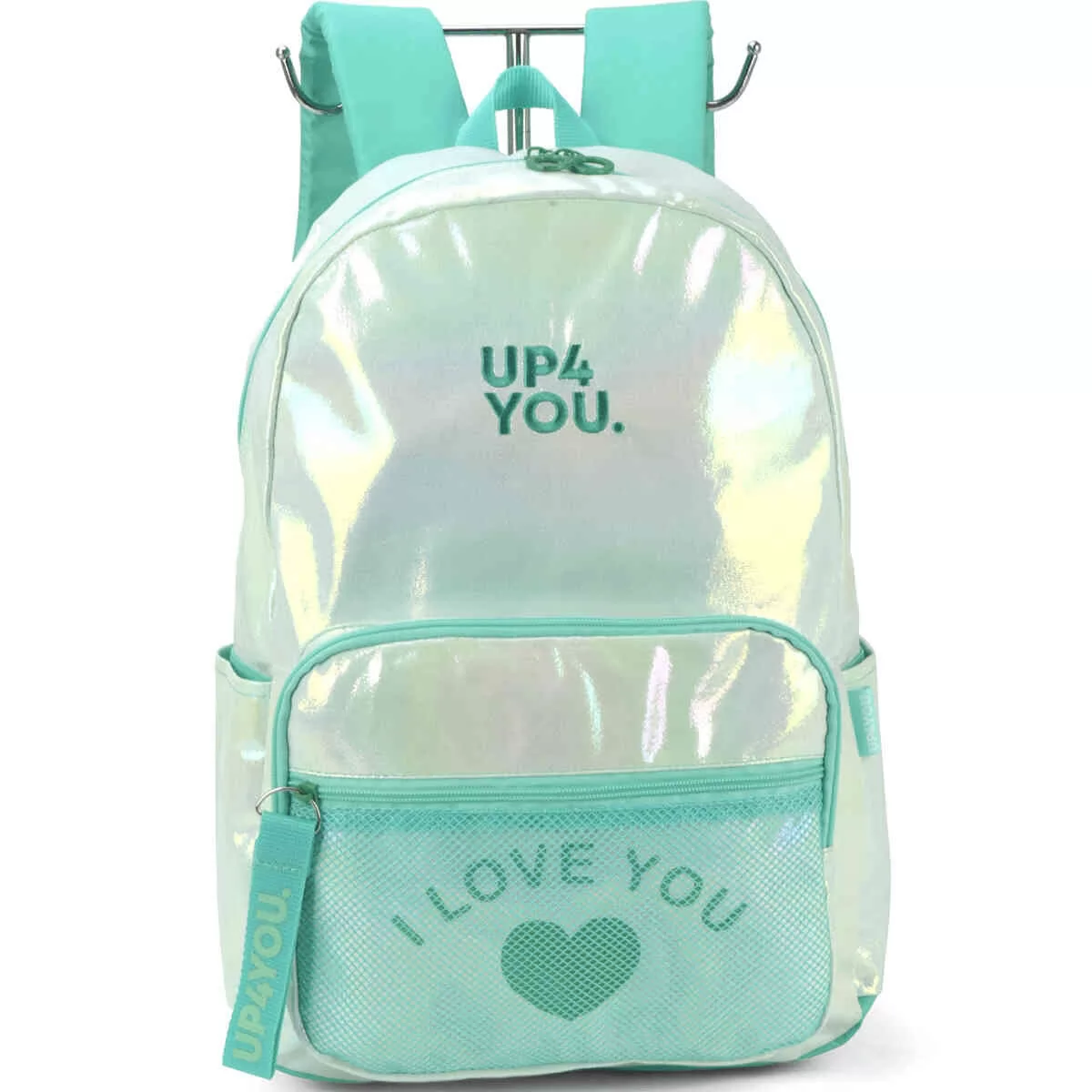 MOCHILA DE COSTAS UP4YOU METALIZADA VERDE - LUXCEL