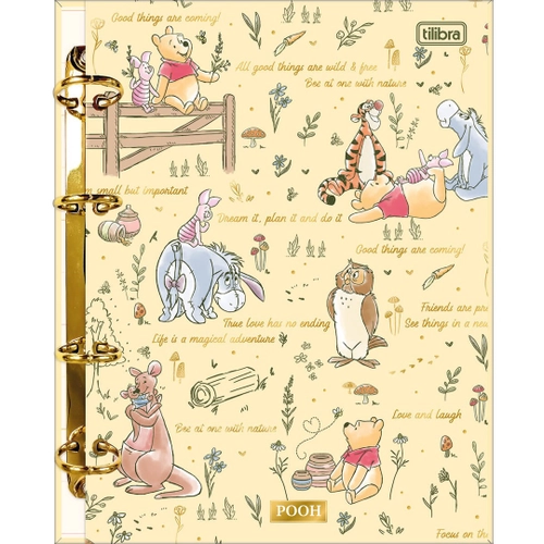 CADERNO ARGOLADO 160 FLS COLEGIAL POOH- TILIBRA