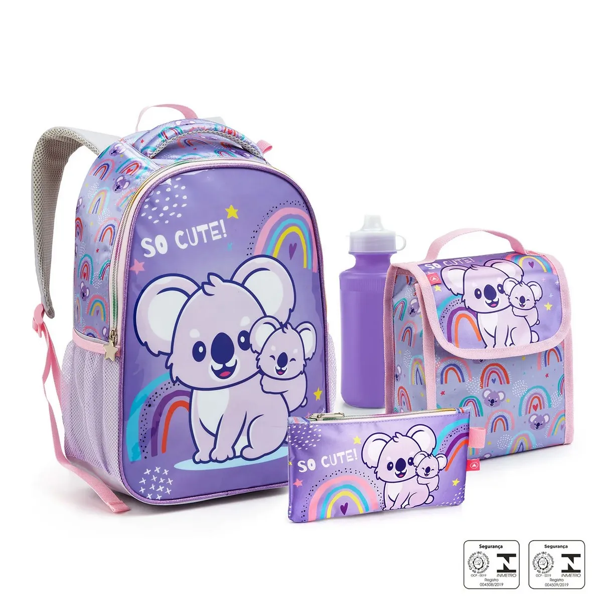 KIT 5 EM 1 MOCHILA E ACESSÓRIOS INFANTIL SO CUTE - SEANITE