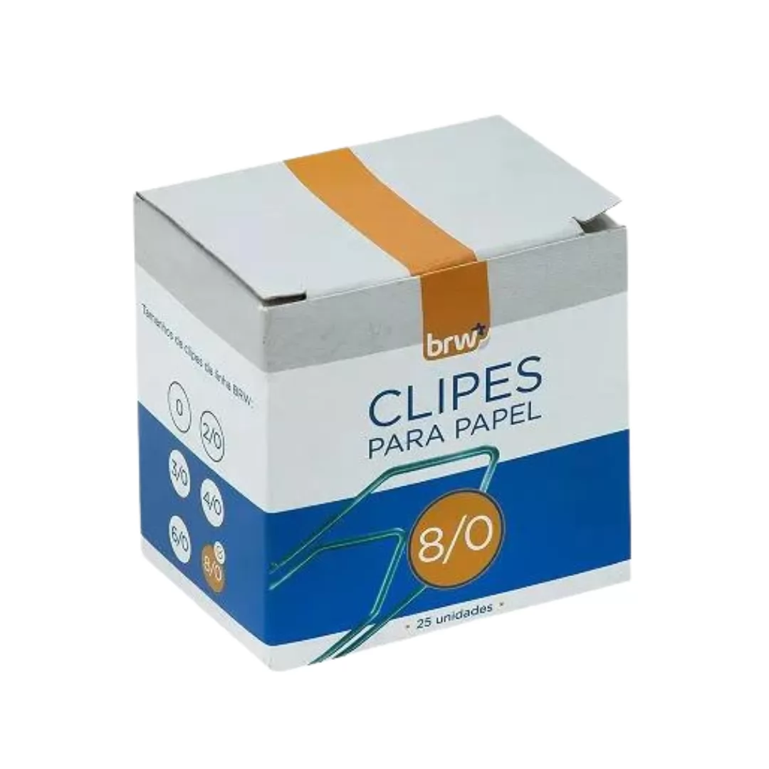 CLIPES PARA PAPEL 8/0 CX C/ 500GR- BRW
