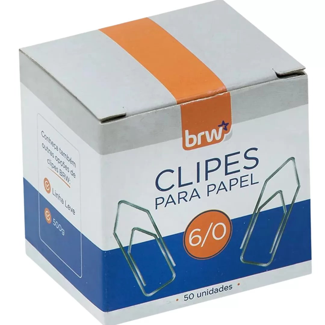 CLIPES PARA PAPEL 6/0 CX C/ 500GR -BRW