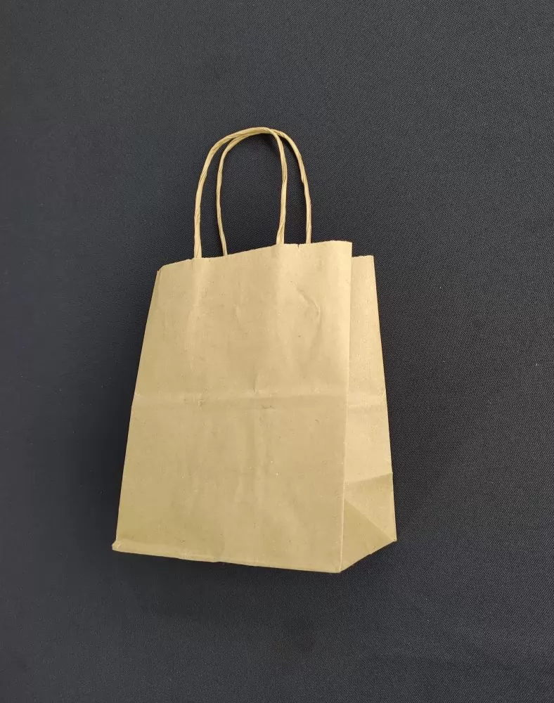 SACOLA KRAFT NATURAL 13,5CMX8CMX16CM