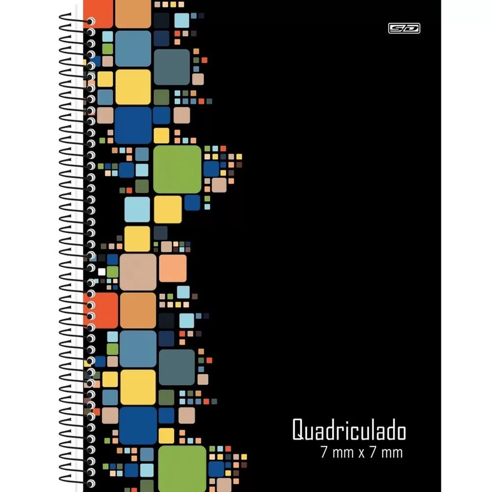 CADERNO QUADRICULADO  1/1 ESPIRAL 7MM 80F- SÃO DOMINGOS