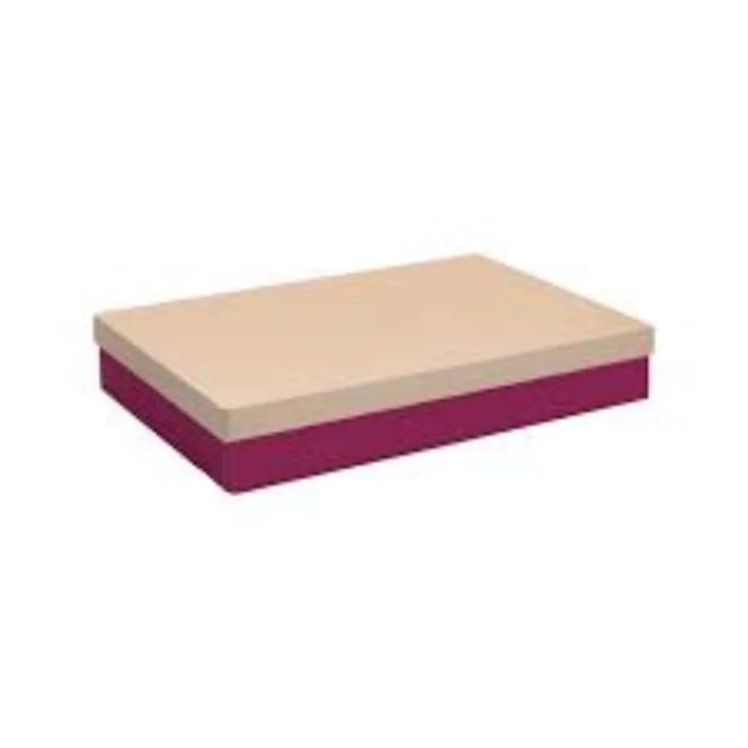 CAIXA RETANGULAR MAGENTA CREME 30,5X21X4,5CM - JR EMBALAGEM