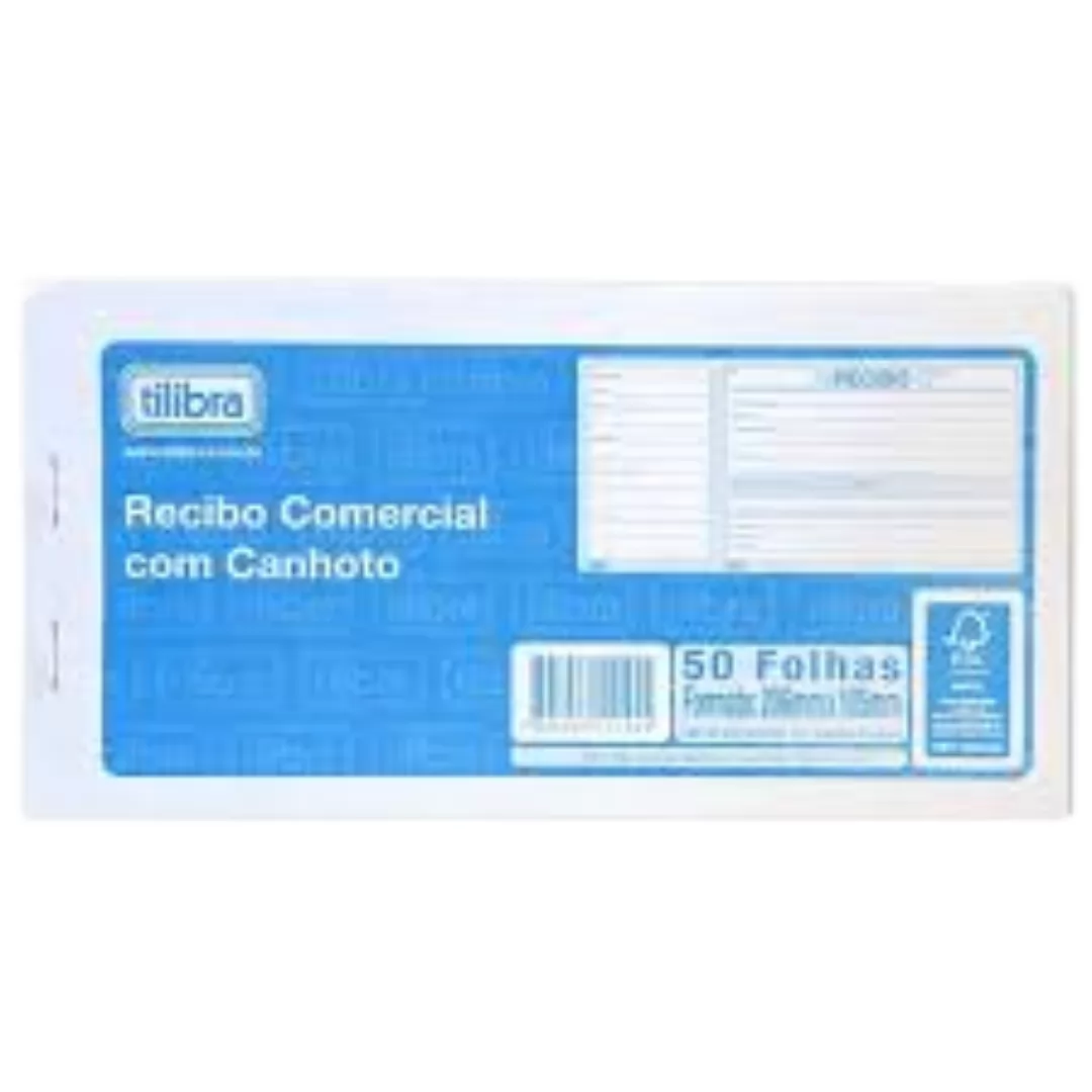 RECIBO COMERCIAL C/ CANHOTO C/ 50 FOLHAS- TILIBRA
