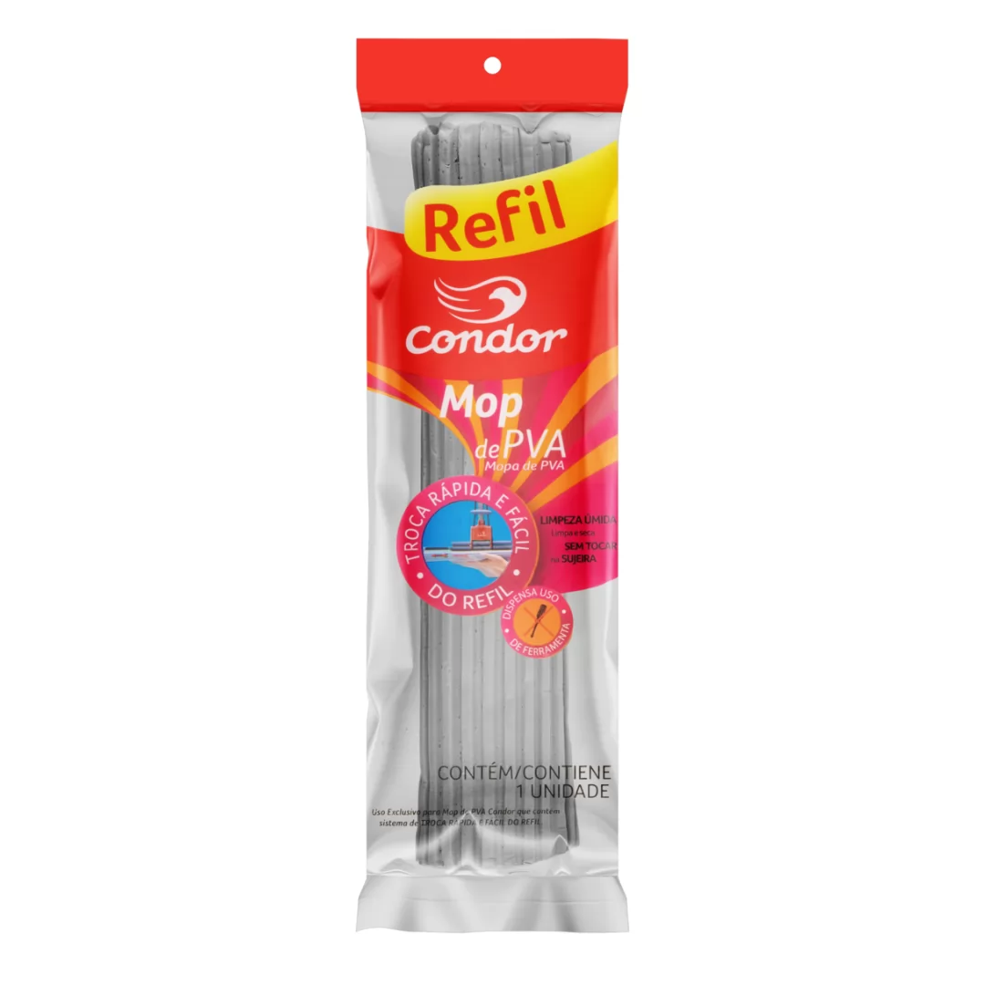 REFIL MOP PVA 2 EM 1  LAVA E SECA- CONDOR
