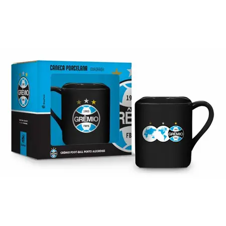 CANECA PORCELANA QUADRADA GREMIO - BRASFOOT