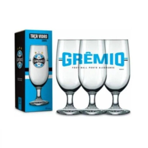 TACA VIDRO 300ML GREMIO - BRASFOOT