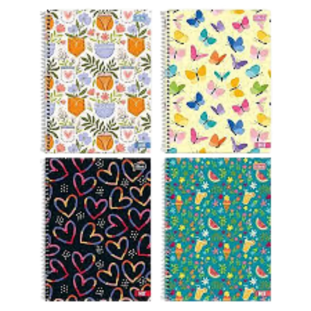 CADERNO UNIVERSITÁRIO HIT FEM 1M 80F- TILIBRA