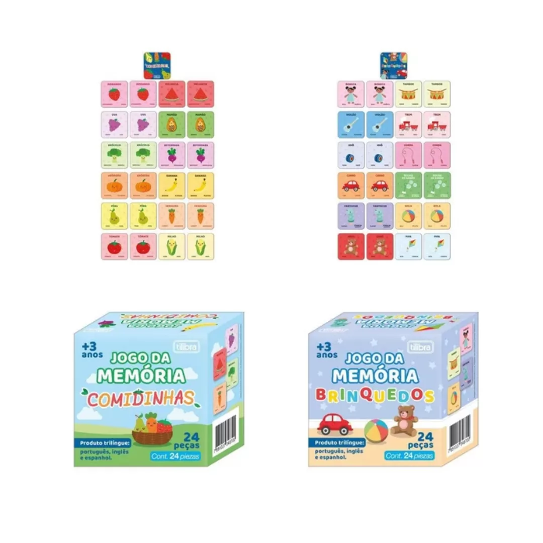JOGO MEMORIA COMIDINHAS 24P PEDAGOGICO - TILIBRA