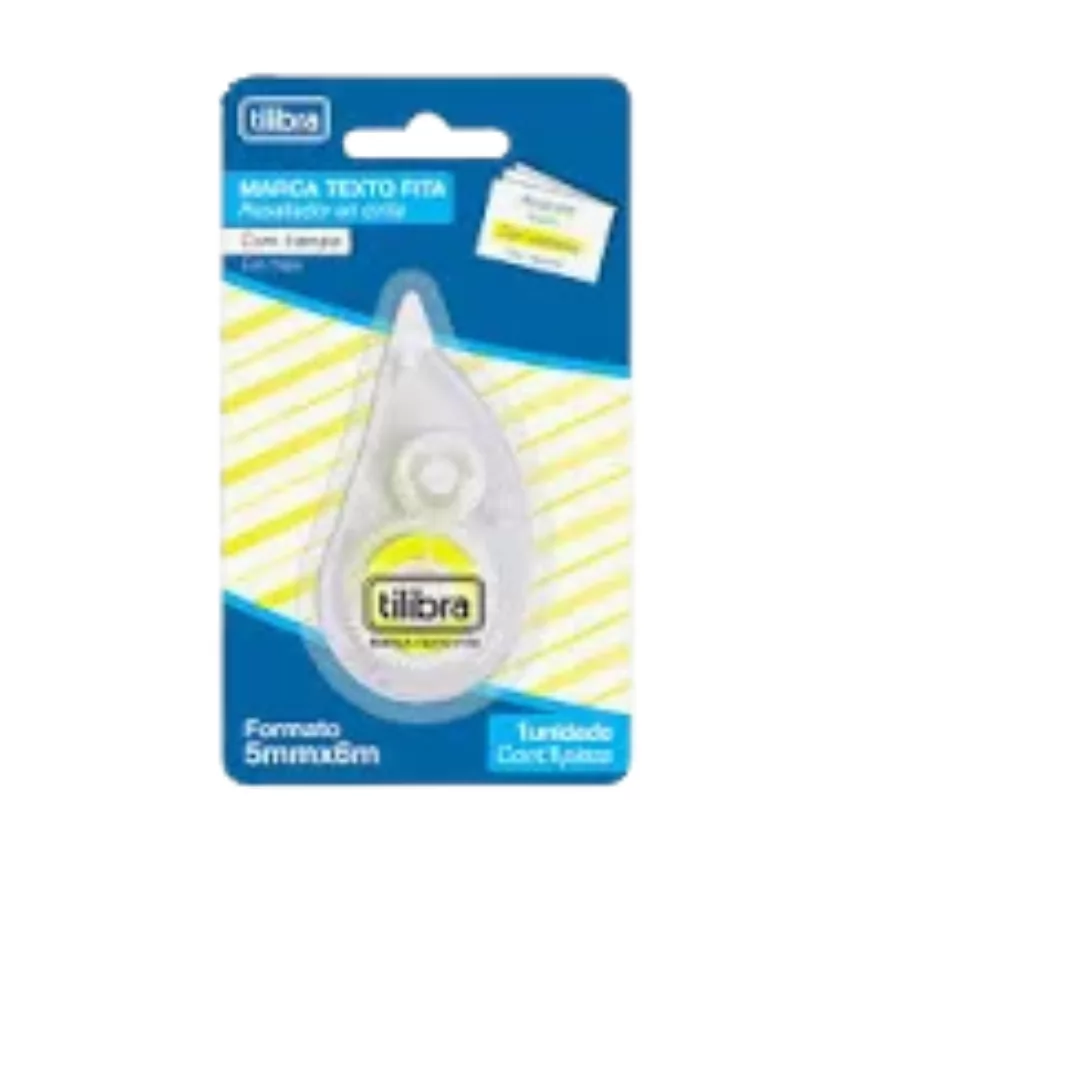 MARCA TEXTO FITA AMARELO 5MMX6M- TILIBRA