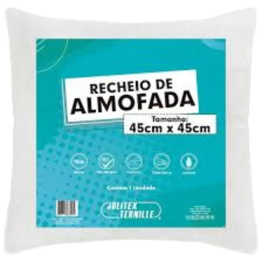 ENCHIMENTO P/ ALMOFADAS JOLITEX 45CM X 45CM FIBRA SILICONADA