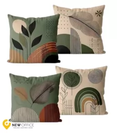 CAPA DE ALMOFADA LOTUS ESTAMPA 1 043X043CM VERDE/BEGE
