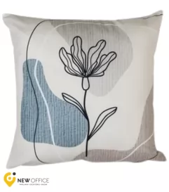 CAPA DE ALMOFADA GARDENIA ESTAMPA 3 043X043CM BEGE/AZUL