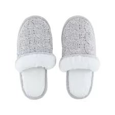 PANTUFA FEMININA TRICO 38/39 CINZA