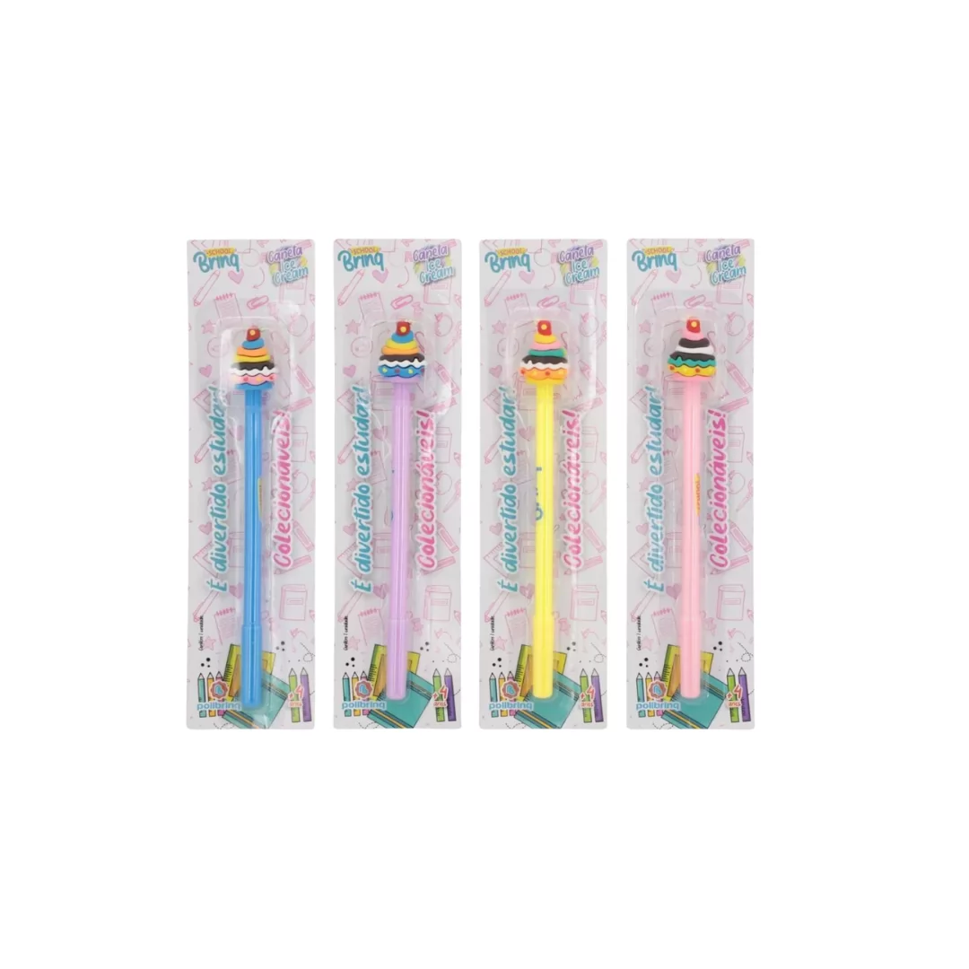 CANETA ESFEROGRAFICA ICE GREAM  - POLIBRINQ