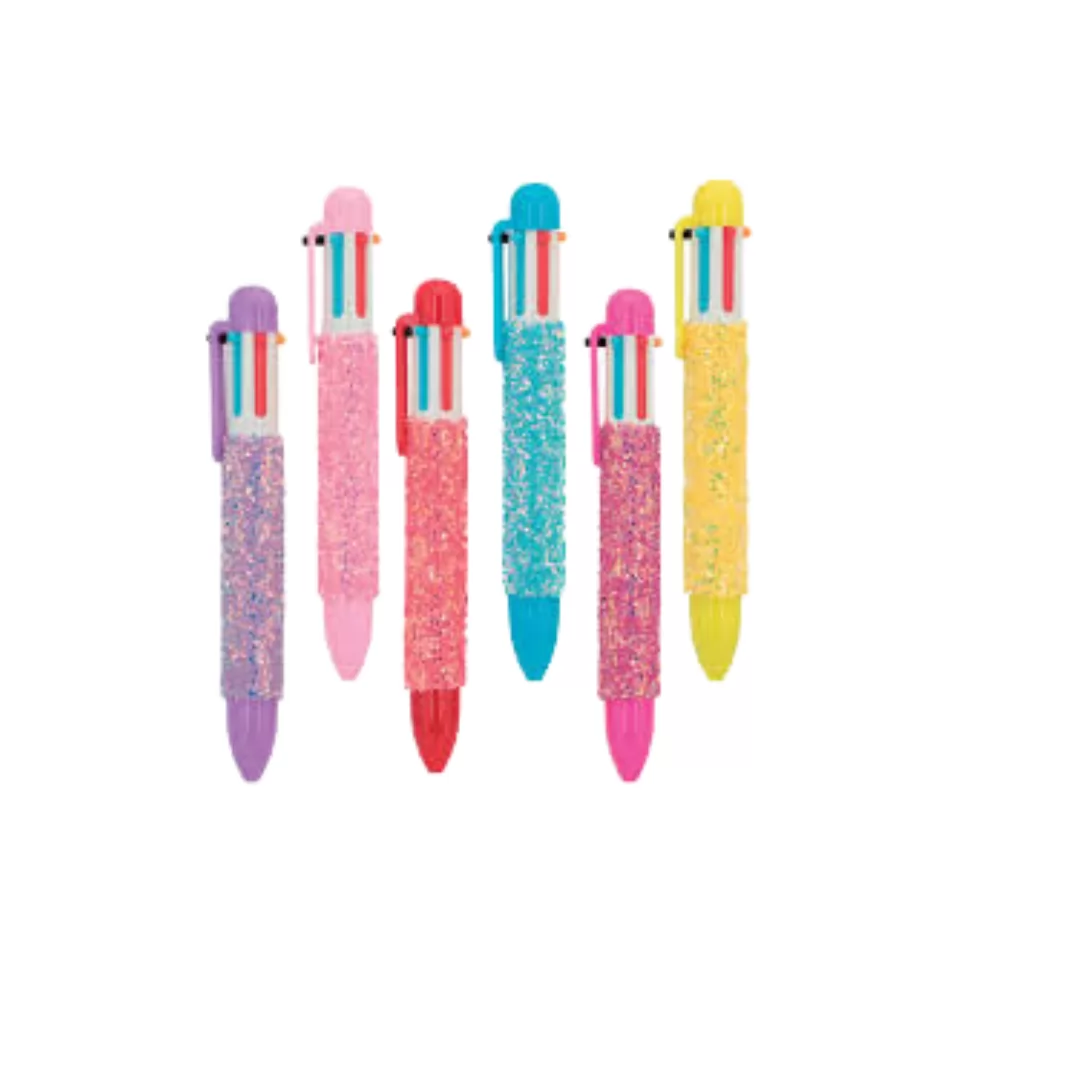 CANETA GLITER MULTICOLORIDA 6X1- POLIBRINQ