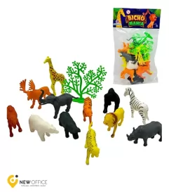 BRINQUEDO ANIMAIS DA SELVA  12PCS - POLIBRINQ