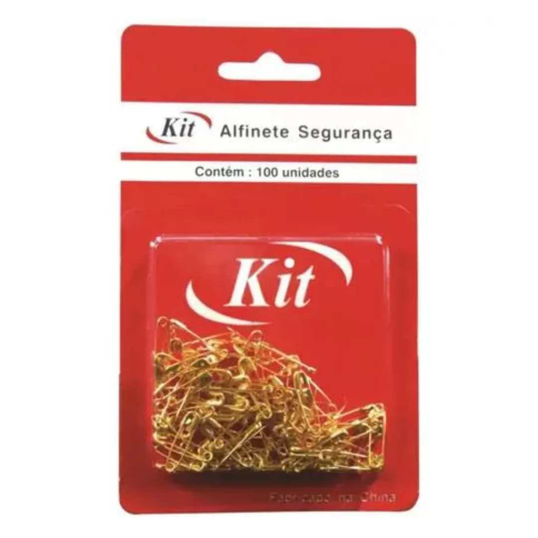 ALFINETE SEGURANCA N.000 DOURADO C/100- KIT