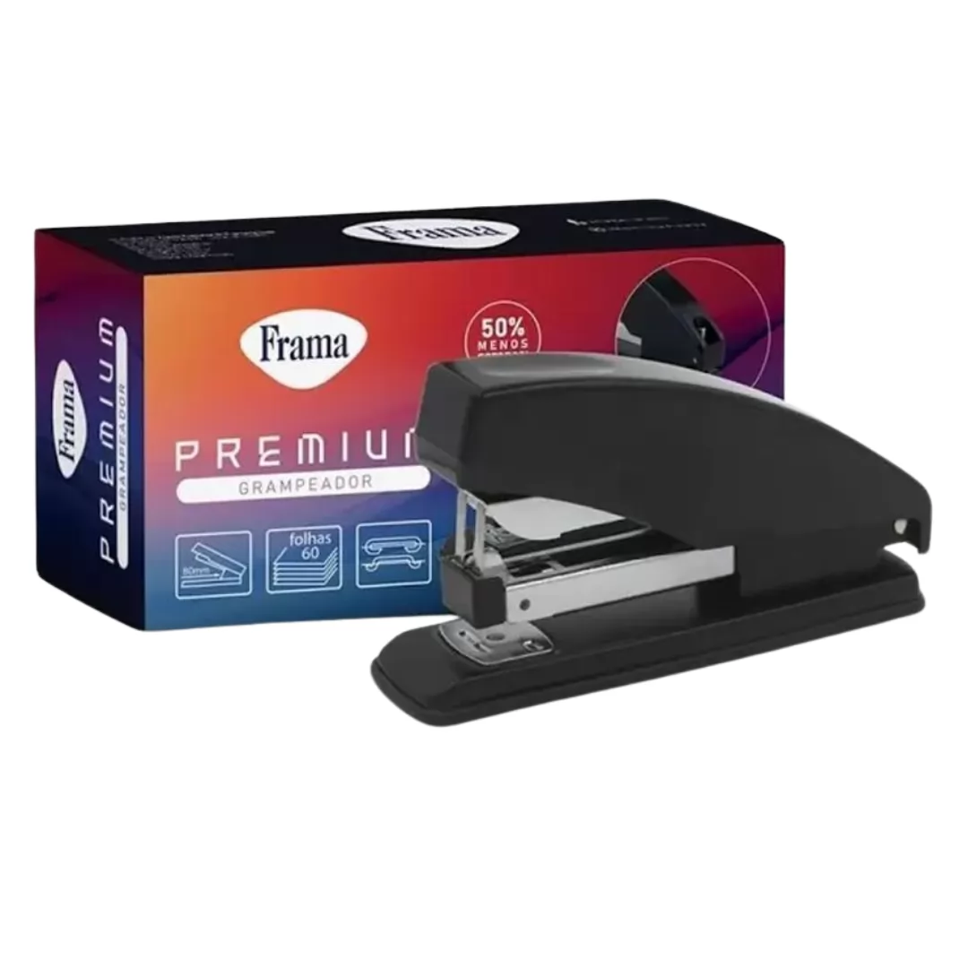 GRAMPEADOR METAL P/60FLS 23/10 PRETO 16,5CM UNIDADE 5187-0 - FRAMA
