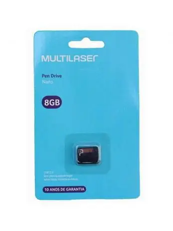 PENDRIVE NANO PRETO 8GB- MULTILASER