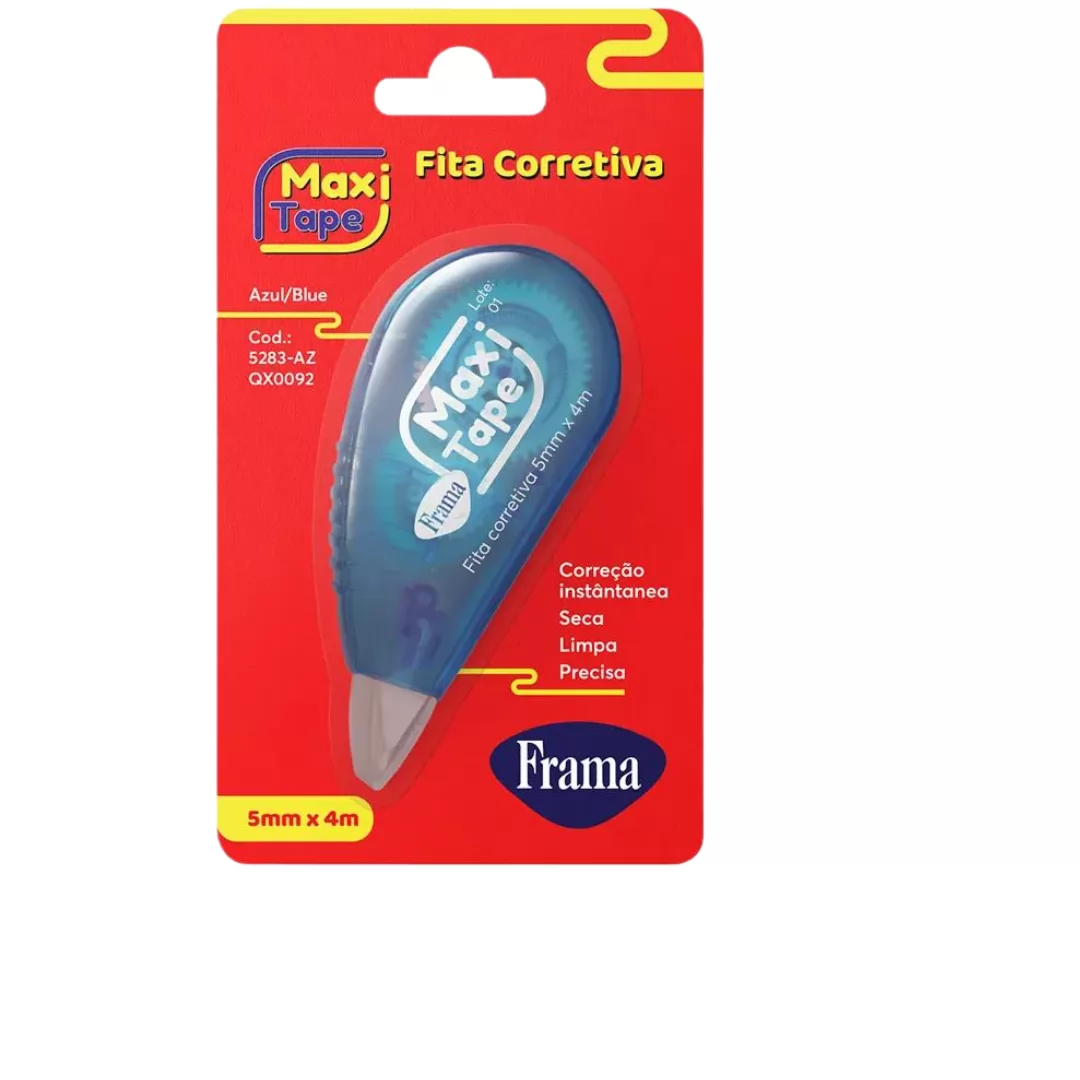FITA CORRETIVA MAXI TAPE MINI SORT. 5MM X 4M AZUL