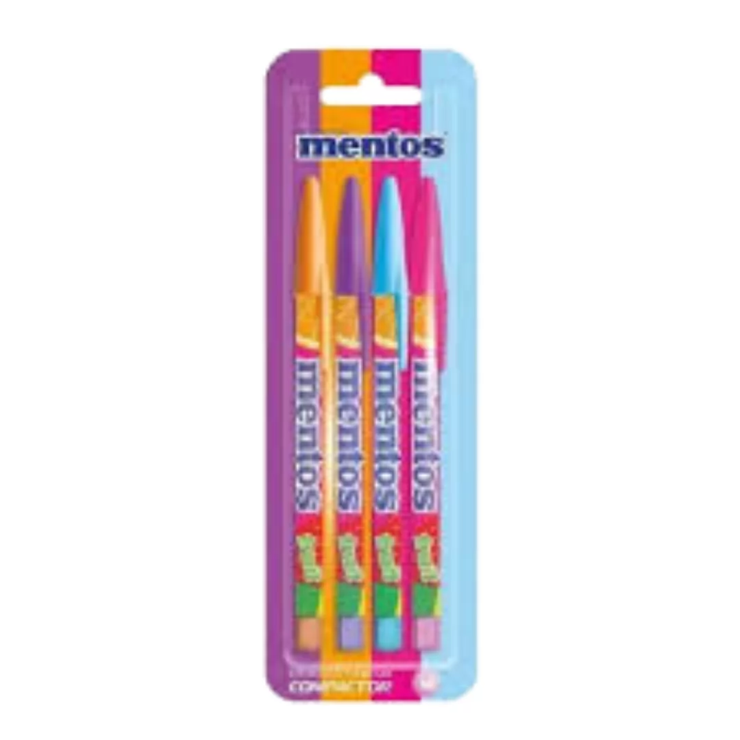 CANETA ESFEROGRAFICA JET LUX MENTOS C/ 4- COMPACTOR