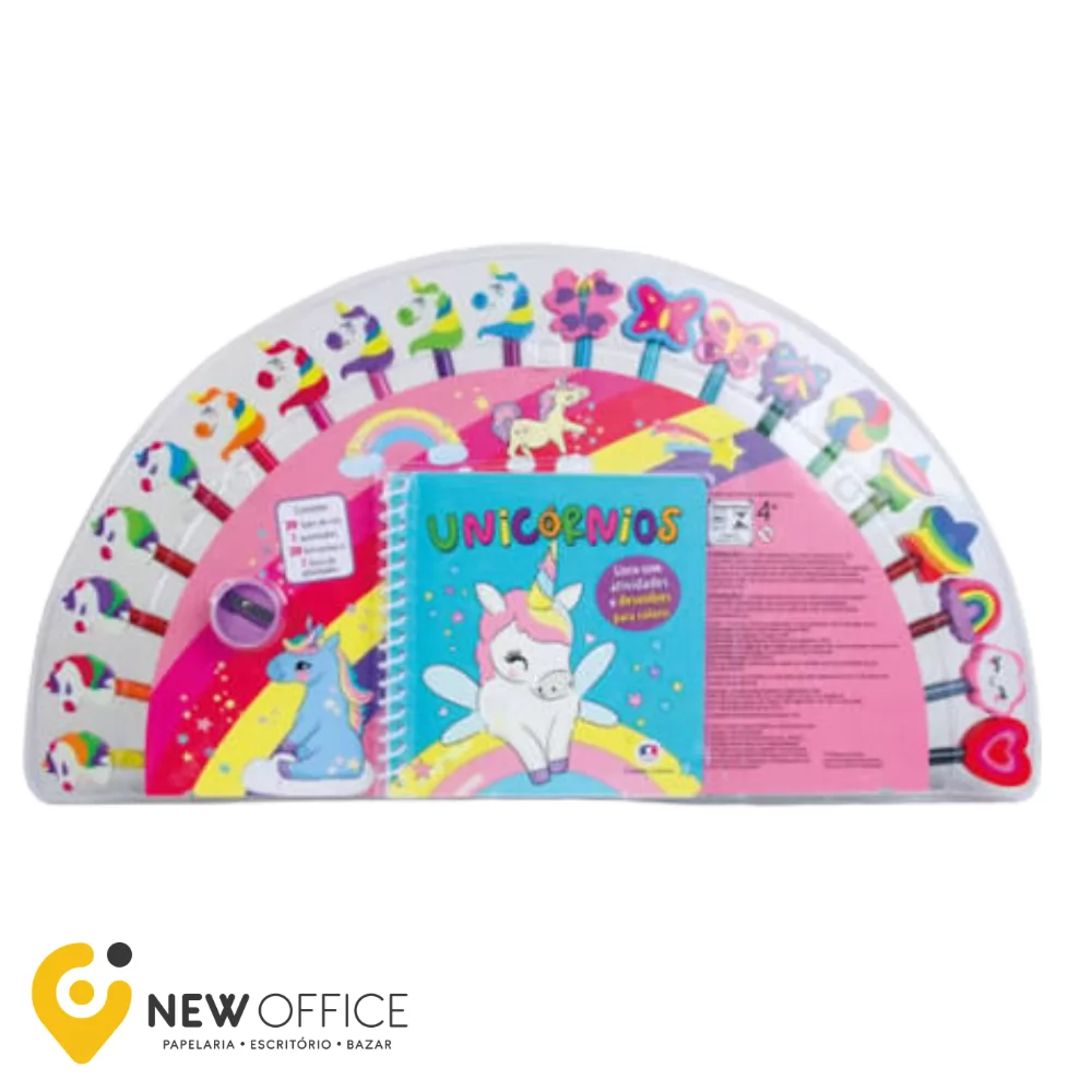 KIT UNICORNIOS - LIVRO COM ATIVIDADES E DESENHOS PARA COLORIR-CIRANDA CULTURAL
