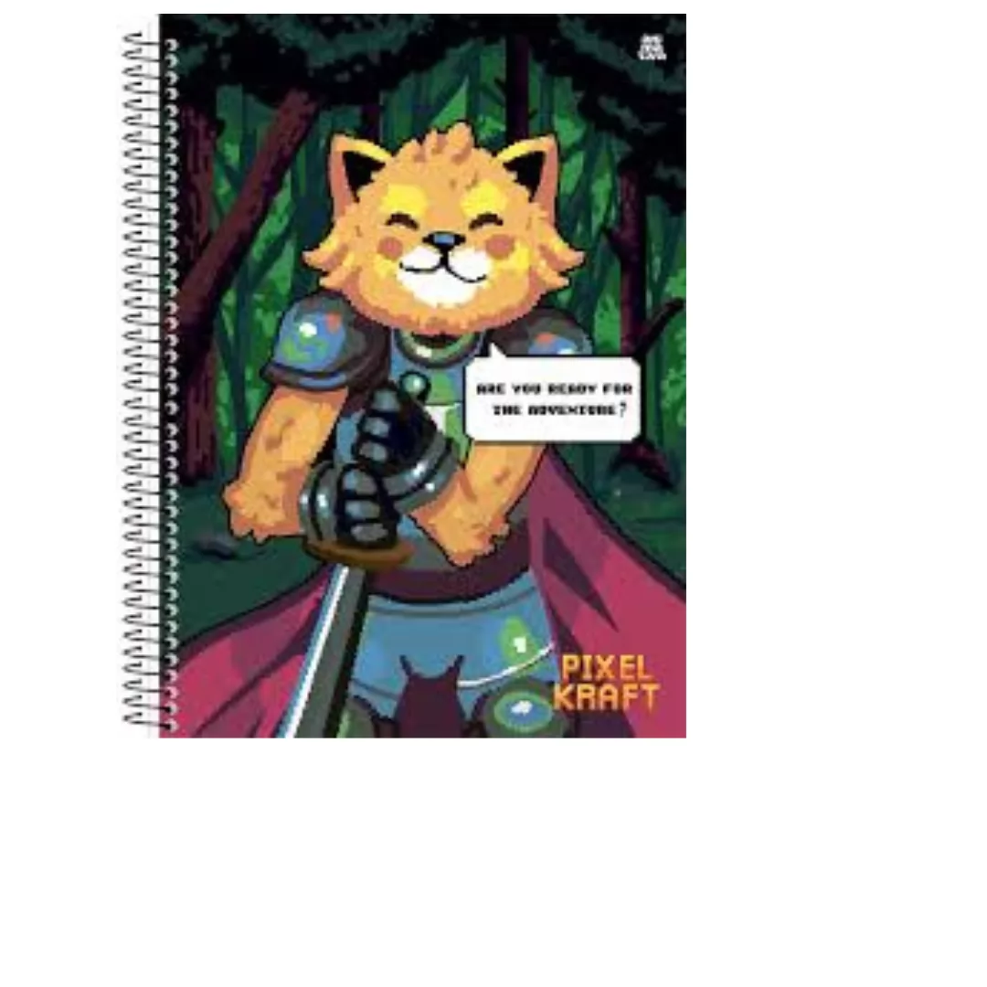 CADERNO UNIVERSITÁRIO 1M  80F PIXEL- SÃO DOMINGOS