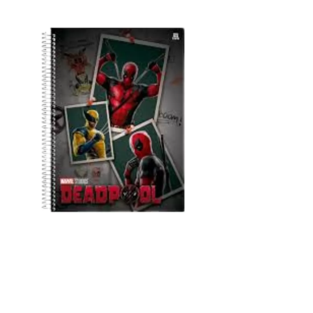 CADERNO UNIVERSITÁRIO 1M  80F DEADPOOL-  SÃO DOMINGO