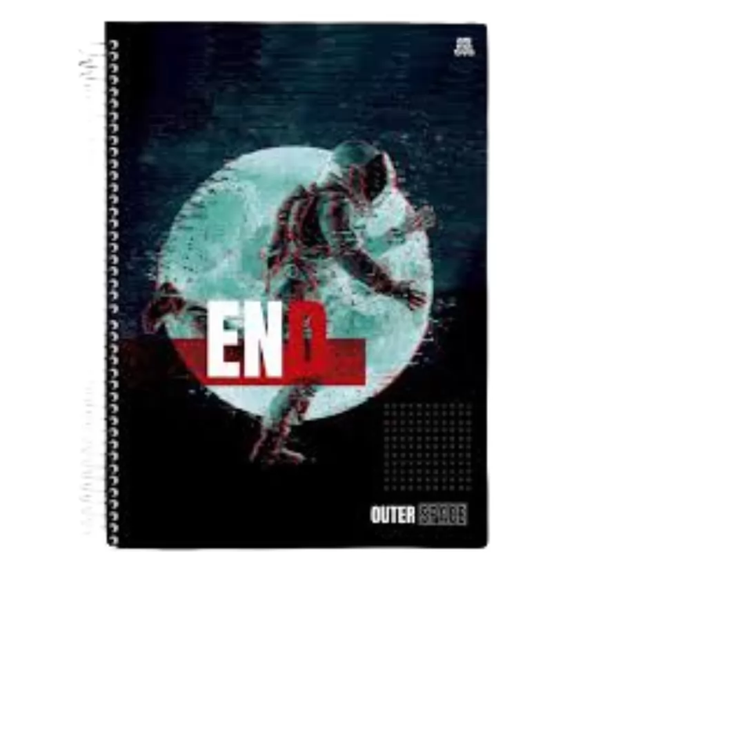 CADERNO UNIVERSITÁRIO 1M 80F  OUTER SPACE-SÃO DOMINGOS
