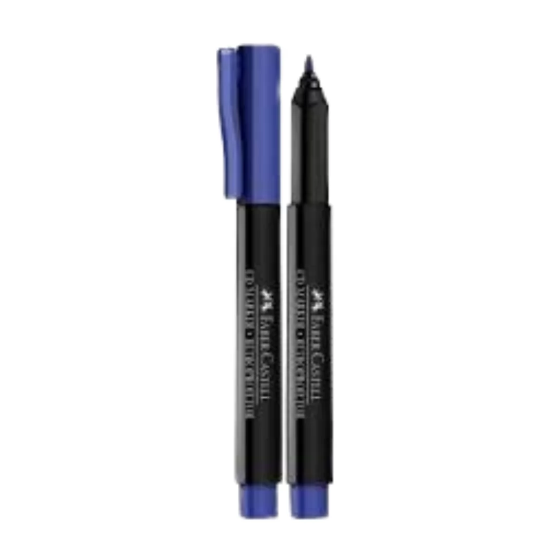 CANETA RETROPROJETOR 1.0MM MEDIA AZUL- FABER-CASTELL