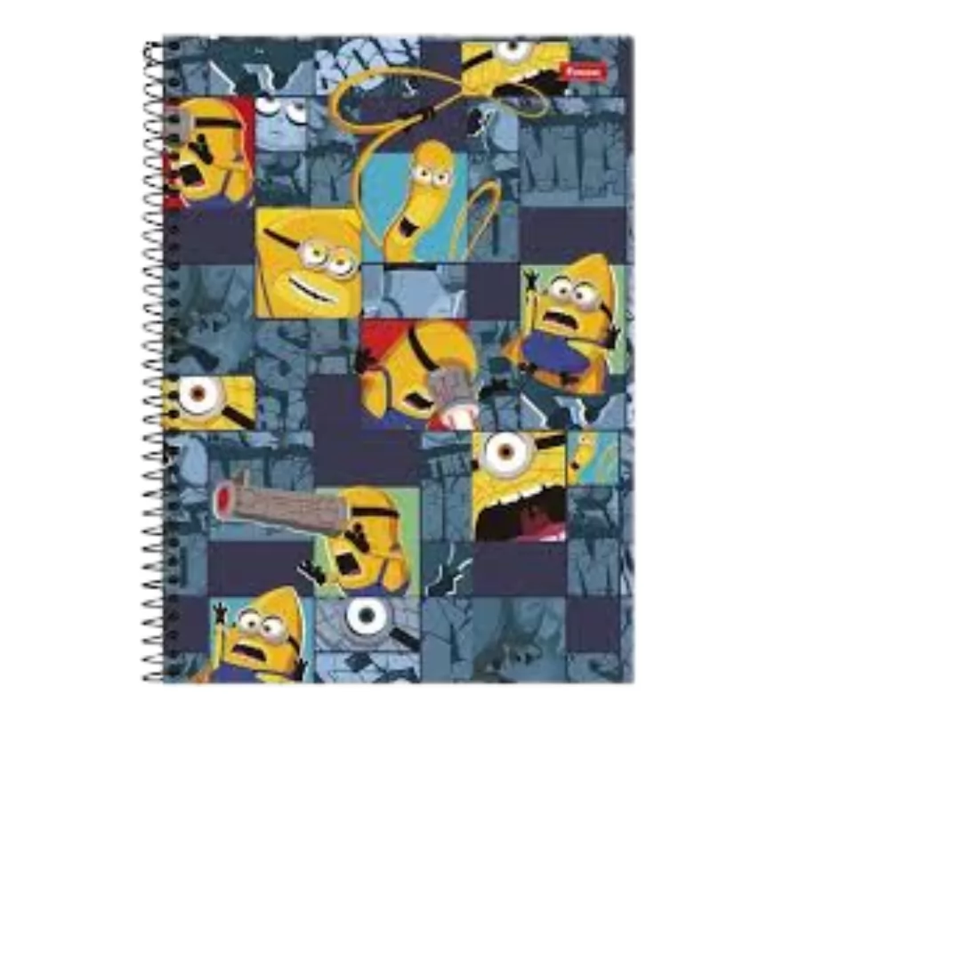 CADERNO UNIVERSITÁRIO C/80 FOLHAS MINIONS- FORONI