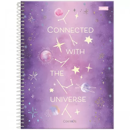 CADERNO UNIVERSIRTÁRIO 80F 1M  COSMOS- FORONI