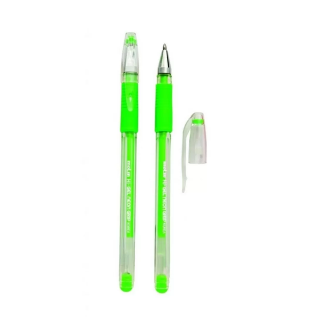 CANETA GEL GRIP NEON VERDE CLARO - MOLIN