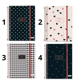 CADERNO COLEGIAL CRIATIVO ABA C ELAST 80FLS AUDREY-CADERSIL