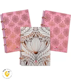 CADERNO COLEGIAL ARGOLADO 160F ROSA ROSE- ANIMATIVA