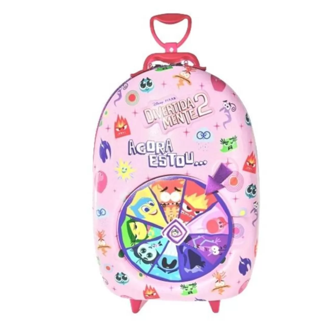 MALA INFANTIL DIVERTIDAMENTE ROLETA ROSA