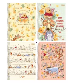 CADERNO COLEGIO POOH 1M 80FLS CAPAS SORTIDAS-TILIBRA