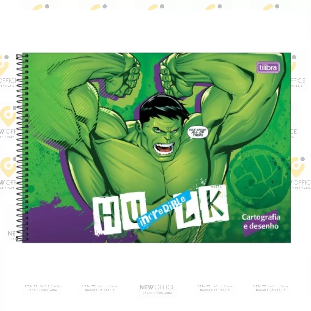 CADERNO ESP CD CART HULK 80FLS-TILIBRA
