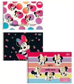 CADERNO DE DESENHO MINNIE 80FLS CAPAS SORTIDAS-TILIBRA