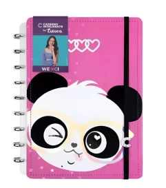 CADERNO INTELIGENTE 80 FOLHAS PANDALU GLOW BY LULUCA  GRANDE- CADERNO INTELIGENTE