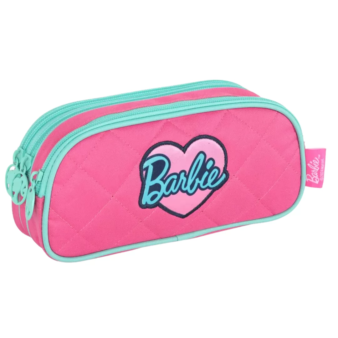 ESTOJO BARBIE 2 ZIPER PINK -  LUXCEL