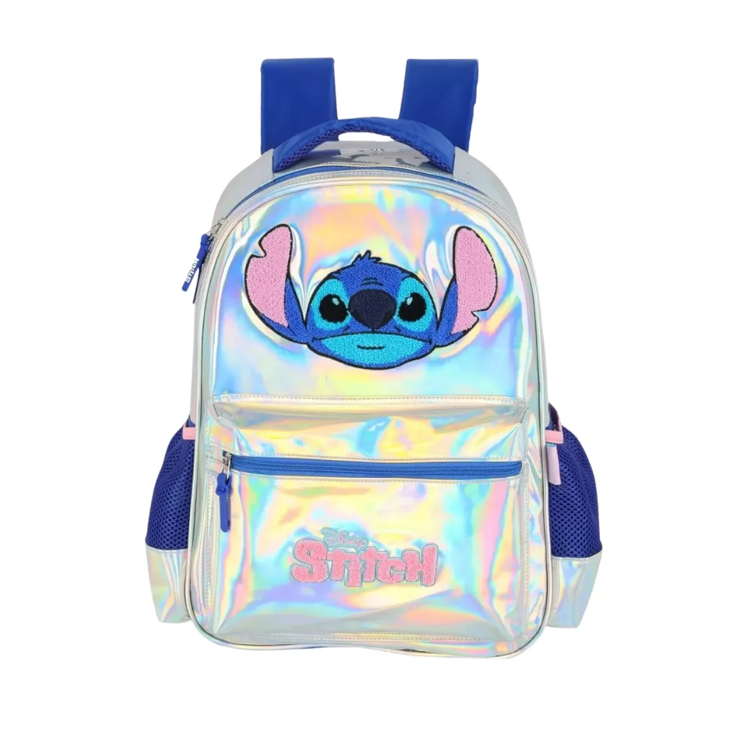MOCHILA DE COSTA JUVENIL STITCH  (PRATA)- LUXCEL
