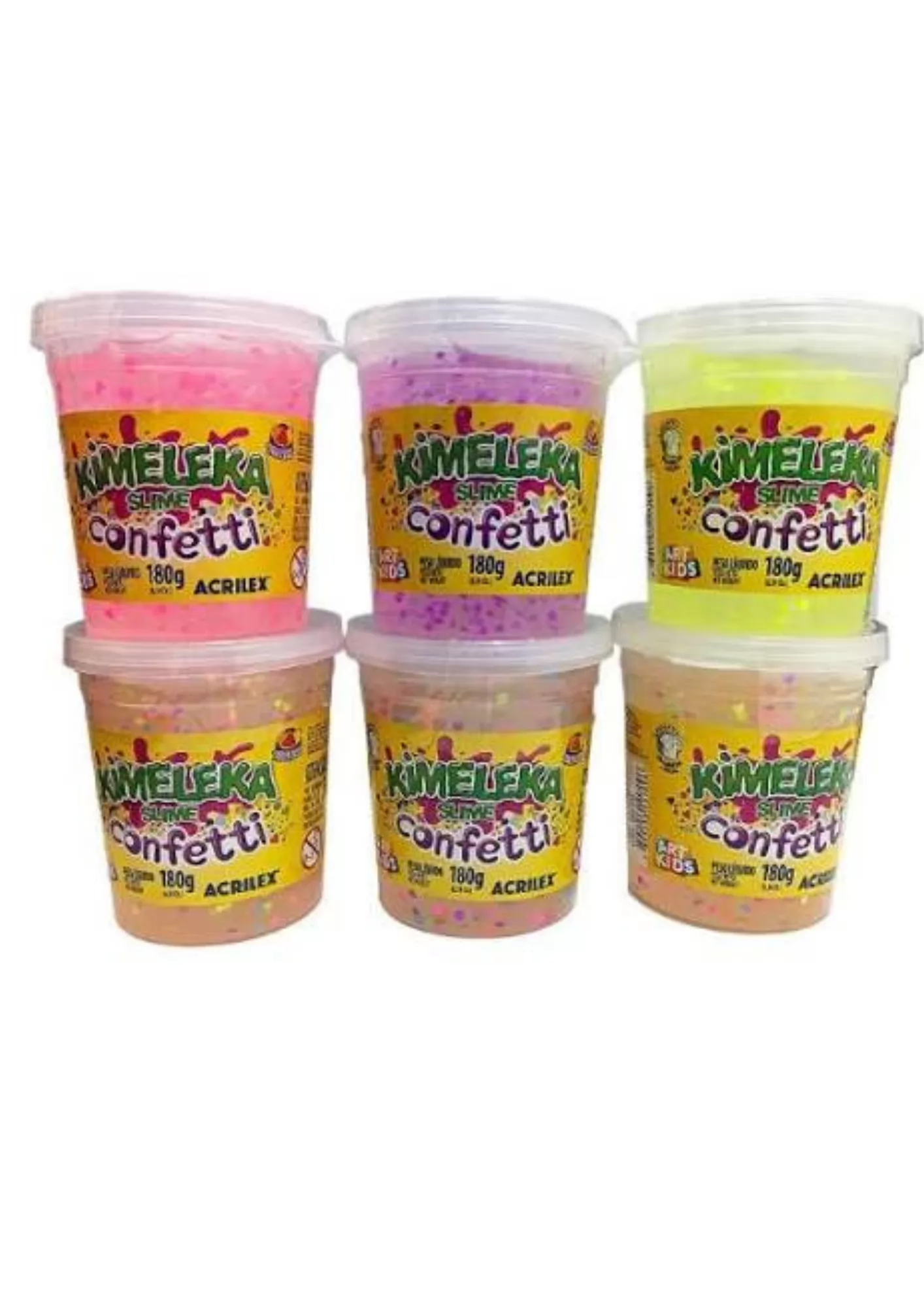 KIMELEKA CONFETTI 180G CORES SORTIDAS- ACRILEX